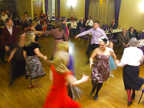 Image showing dancers at a barn dance ceilidh